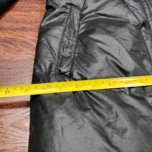 Armani Exchange Black Quilted Zip Closure High Collar Long Puffer Coat Women's M - Picture 9 of 11